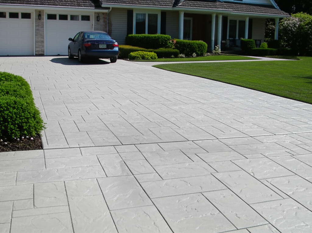 Stamped Concrete Driveway